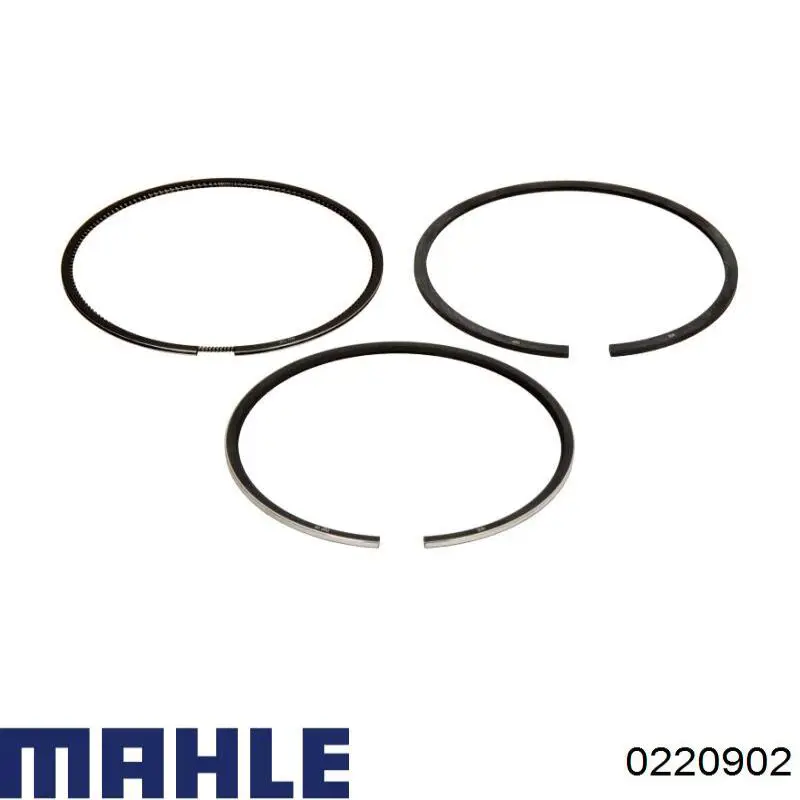 0220902 Mahle Original Pistón completo para 1 cilindro, segunda reparación (+0,50 mm)