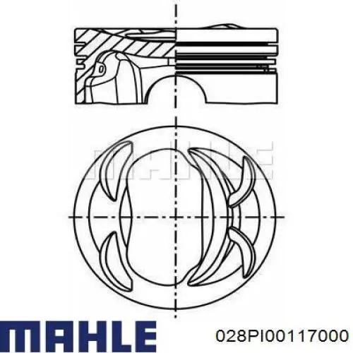 028PI00117000 Mahle Original Pistón para cilindro