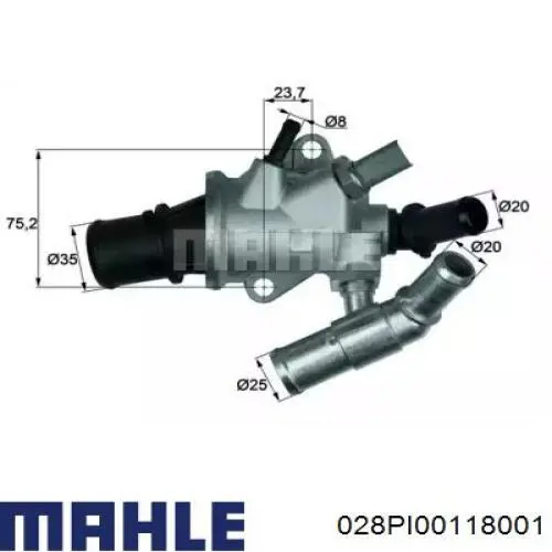 028PI00118001 Mahle Original pistón completo para 1 cilindro, cota de reparación + 0,25 mm