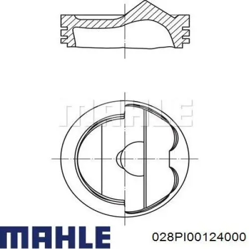 028PI00124000 Mahle Original Pistón para cilindro