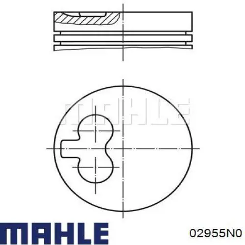 02955N0 Mahle Original aros de pistón para 1 cilindro, std