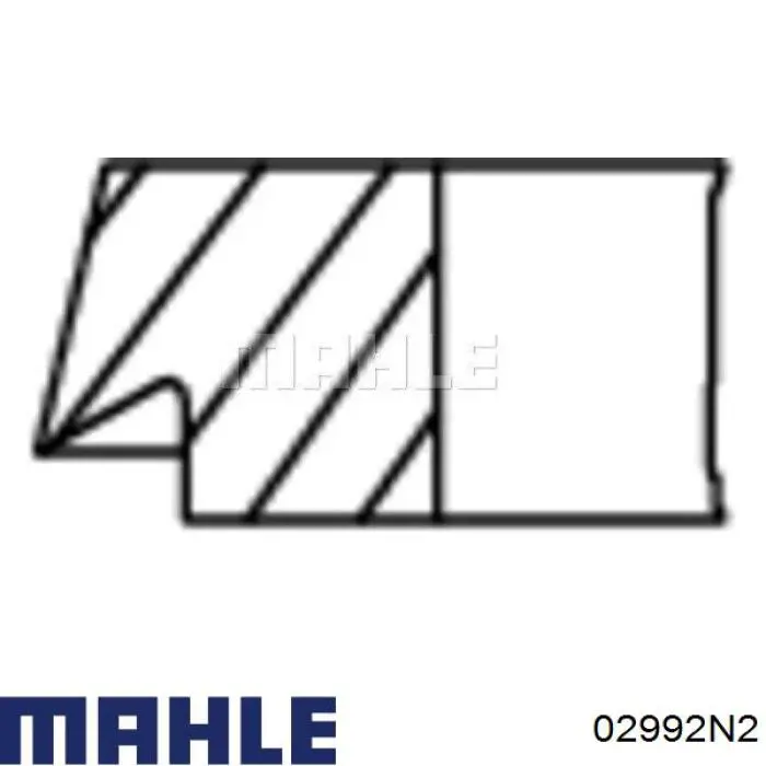 02992N2 Mahle Original juego de aros de pistón para 1 cilindro, cota de reparación +0,50 mm