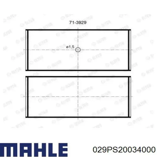 029 PS 20034 000 Mahle Original juego de cojinetes de biela, estándar (std)