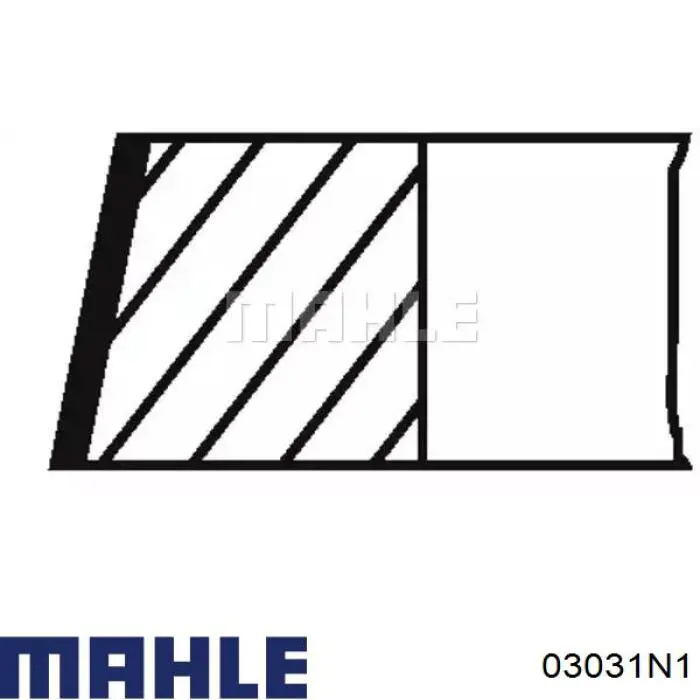 Juego de aros de pistón para motor, sobremedida (+0,25 mm) 03031N1 Mahle Original