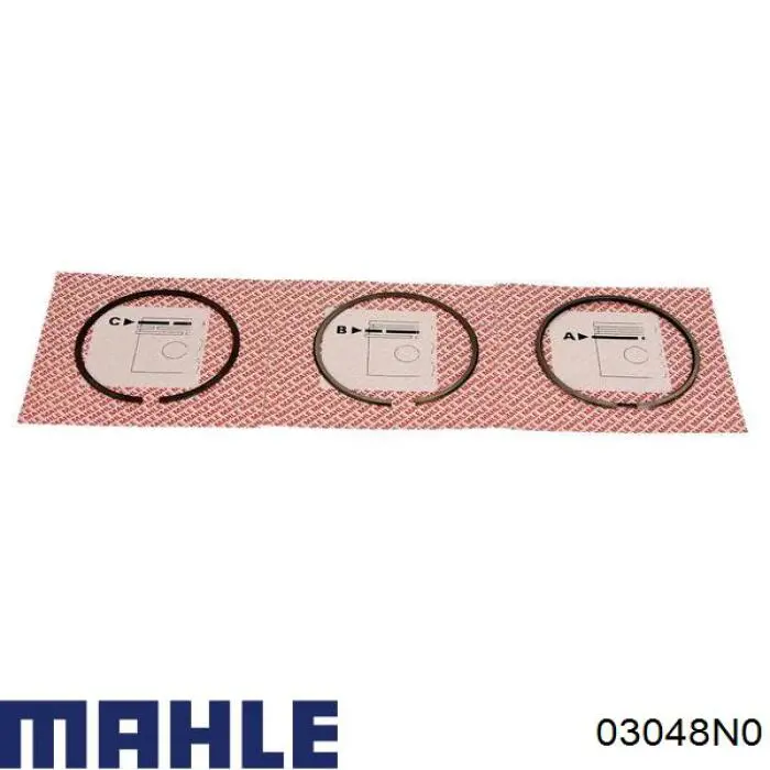 Aros de pistón para 1 cilindro, STD 03048N0 Mahle Original