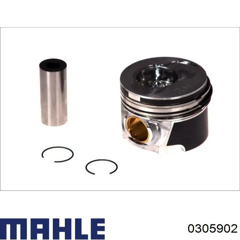 Pistón completo para 1 cilindro, segunda reparación (+0,50 mm) 0305902 Mahle Original