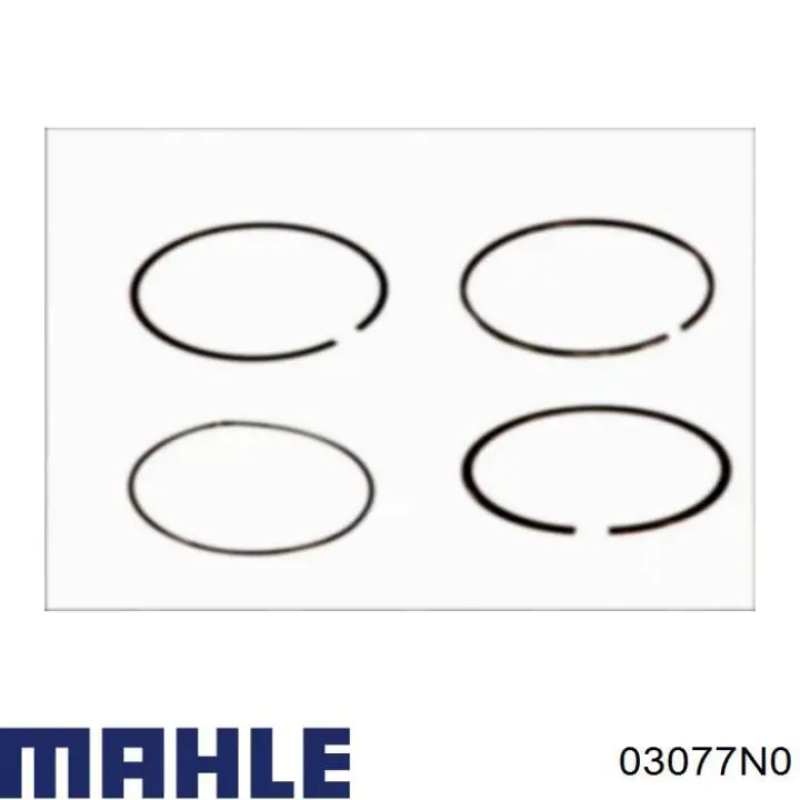 03077N0 Mahle Original aros de pistón para 1 cilindro, std