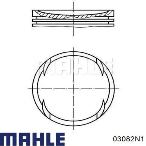 03082N1 Mahle Original juego de aros de pistón de motor, cota de reparación +0,25 mm