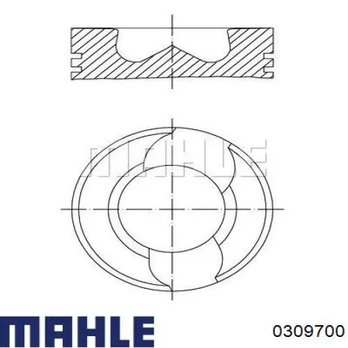 Pistón completo para 1 cilindro, STD Mahle Original 0309700 precio, desde 122,19 EUR