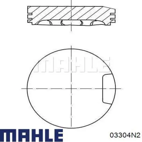 03304N2 Mahle Original juego de aros de pistón para 1 cilindro, cota de reparación +0,50 mm