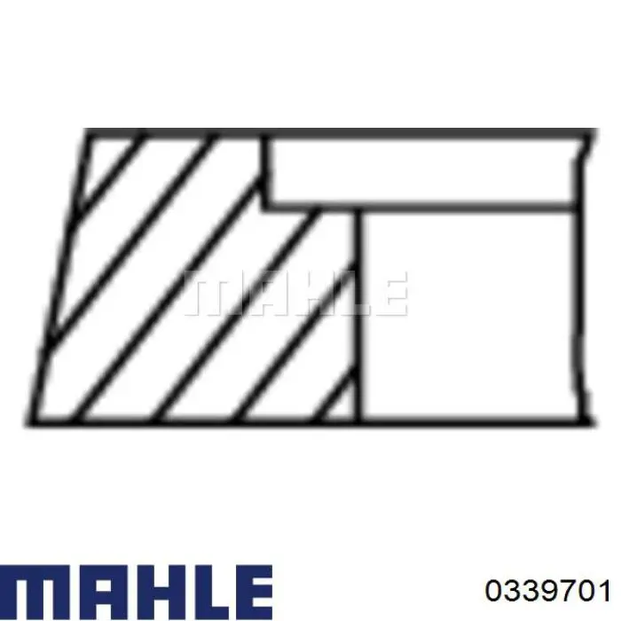 0339701 Mahle Original pistón completo para 1 cilindro, cota de reparación + 0,25 mm