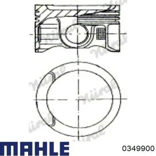 034 99 00 Mahle Original pistón completo para 1 cilindro, std