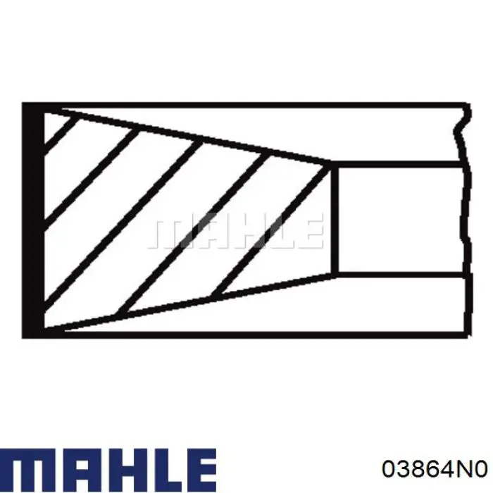03864N0 Mahle Original Juego de anillos de pistón para 1 cilindro, STD