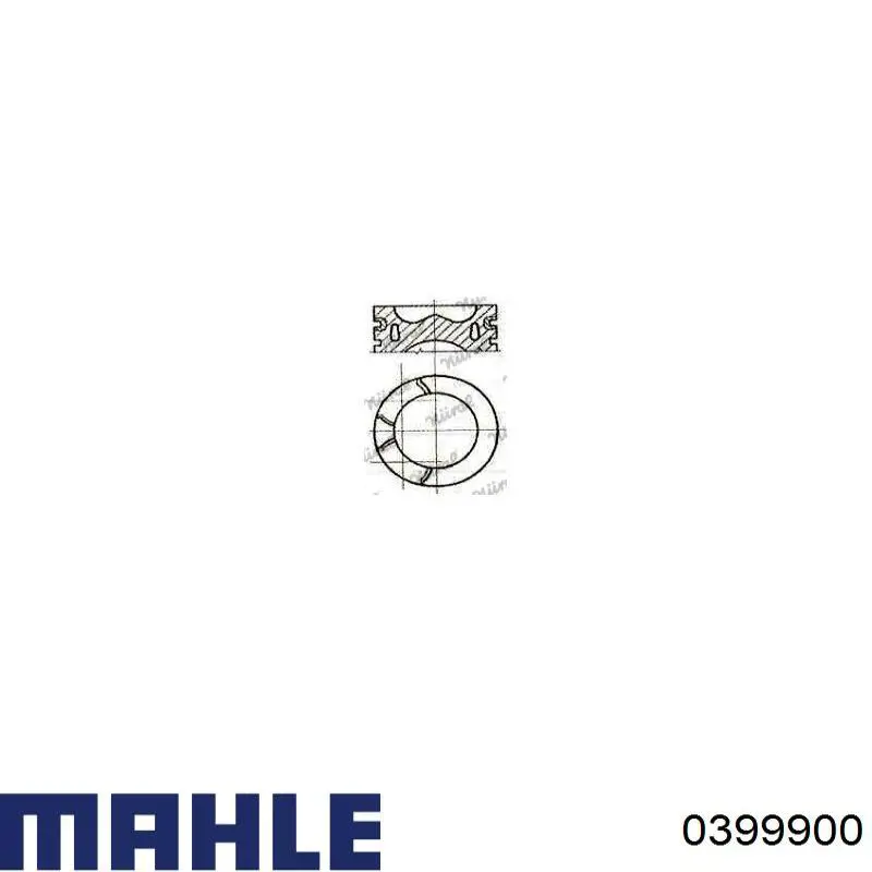 0399900 Mahle Original pistón completo para 1 cilindro, std