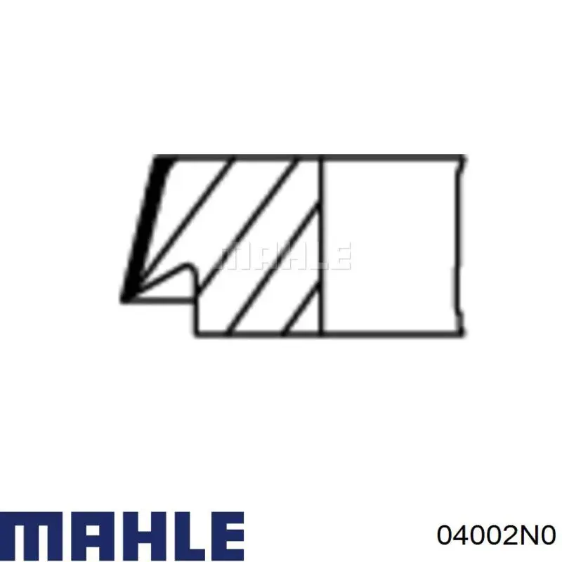 Aros de pistón para 1 cilindro, STD 04002N0 Mahle Original