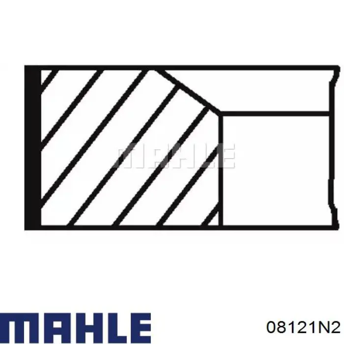08121N2 Mahle Original Juego de aros de pistón para 1 cilindro, sobremedida (+0,50 mm)