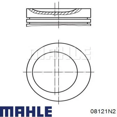 Juego de aros de pistón para 1 cilindro, sobremedida (+0,50 mm) Mahle Original 08121N2 precio, desde 16,30 EUR