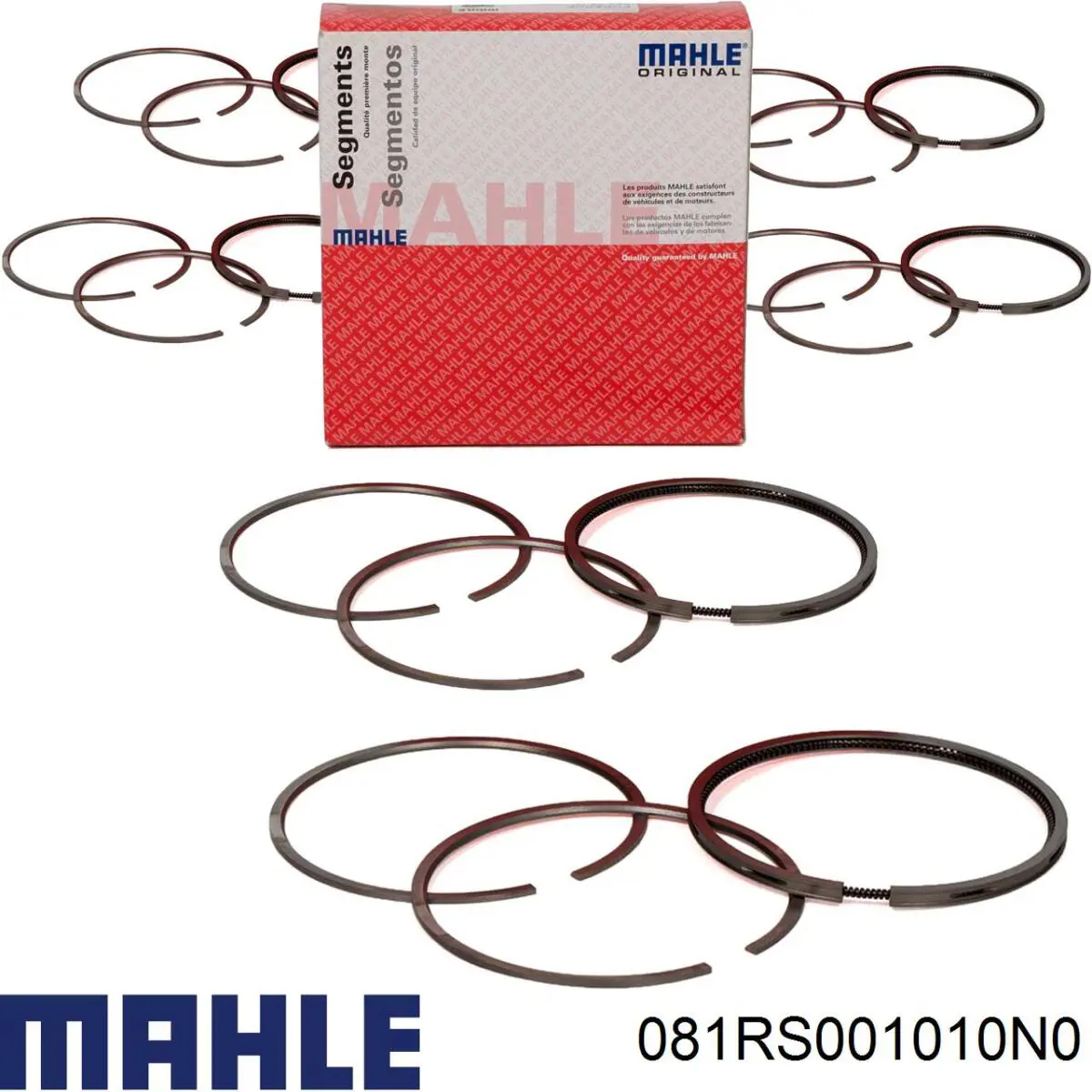 Aros de pistón para 1 cilindro, STD 081RS001010N0 Mahle Original