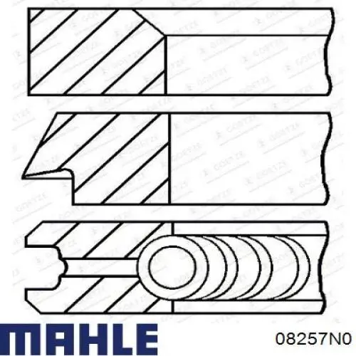 08257N0 Mahle Original juego de aros de pistón, motor, std