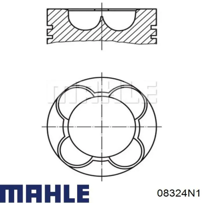 Comprar 08324N1 Mahle Original Juego de aros de pistón para 1 cilindro, reparación (+0,25 mm)