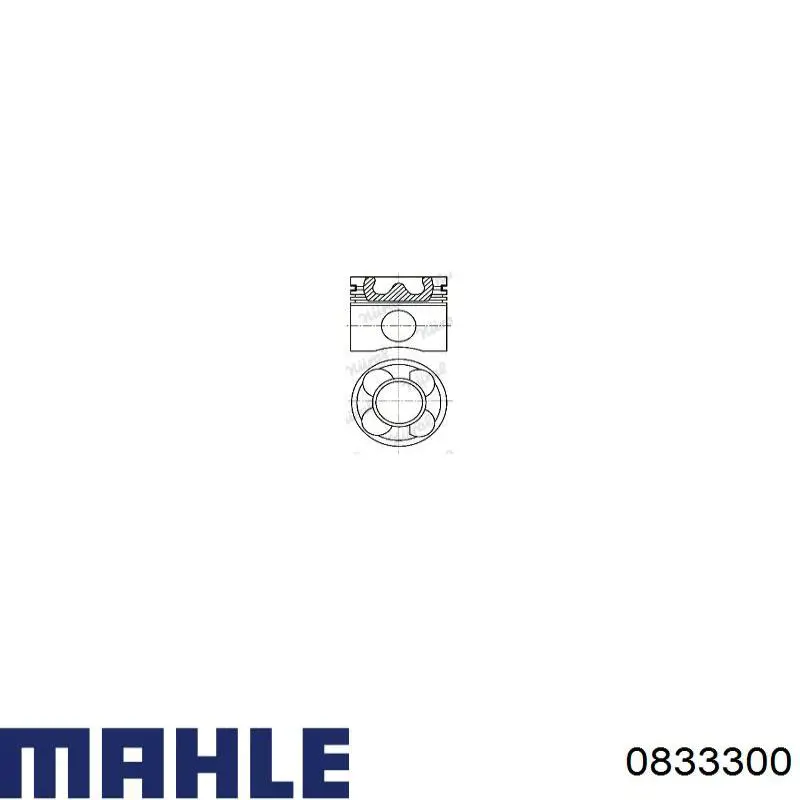 Pistón 0833300 Mahle Original