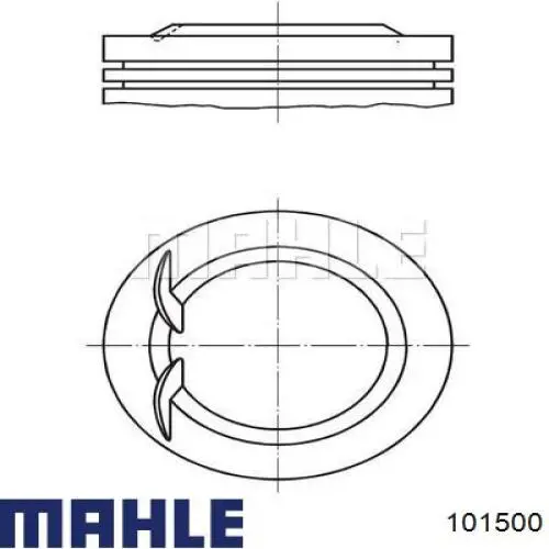 Pistón 101500 Mahle Original