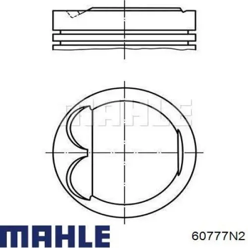 Juego de aros de pistón para motor, sobremedida (+0,50 mm) 60777N2 Mahle Original