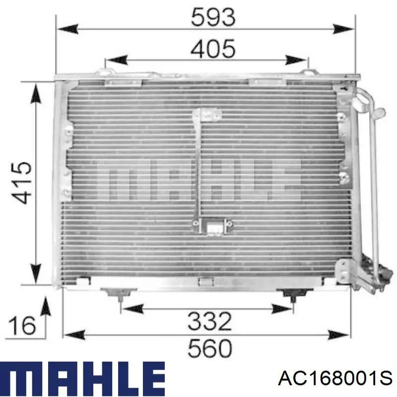 AC168001S Mahle Original condensador aire acondicionado