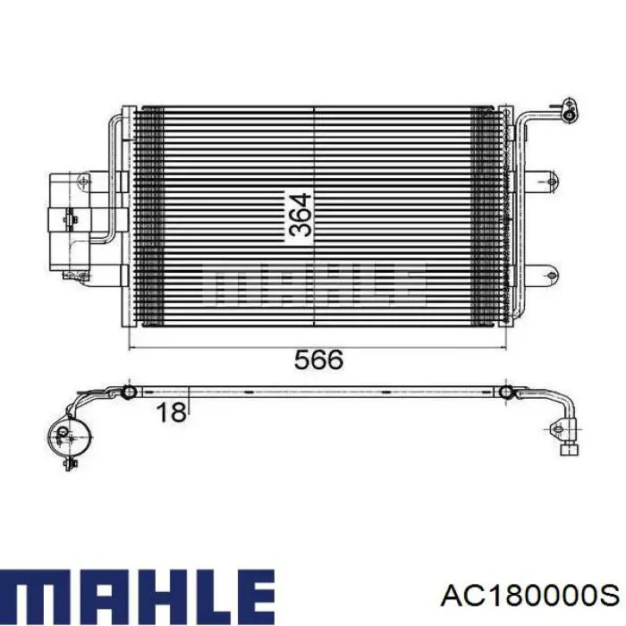 AC 180 000S Mahle Original condensador aire acondicionado