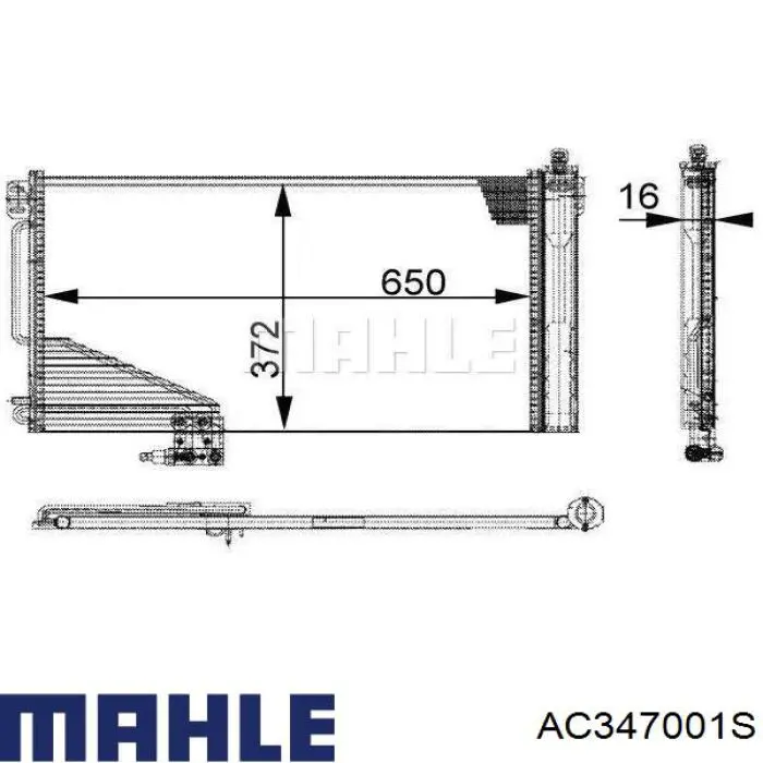 Comprar AC347001S Mahle Original Condensador de aire acondicionado