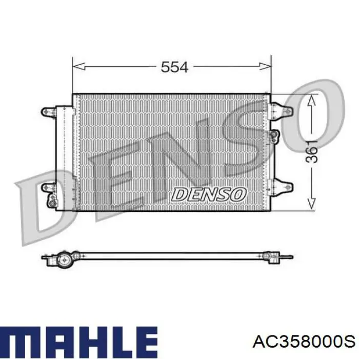 AC 358 000S Mahle Original condensador aire acondicionado
