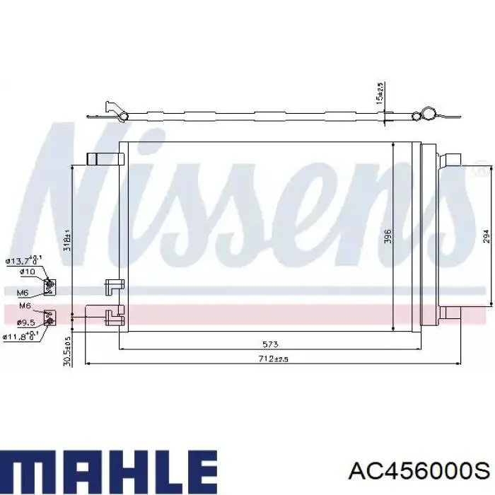 AC 456 000S Mahle Original condensador aire acondicionado