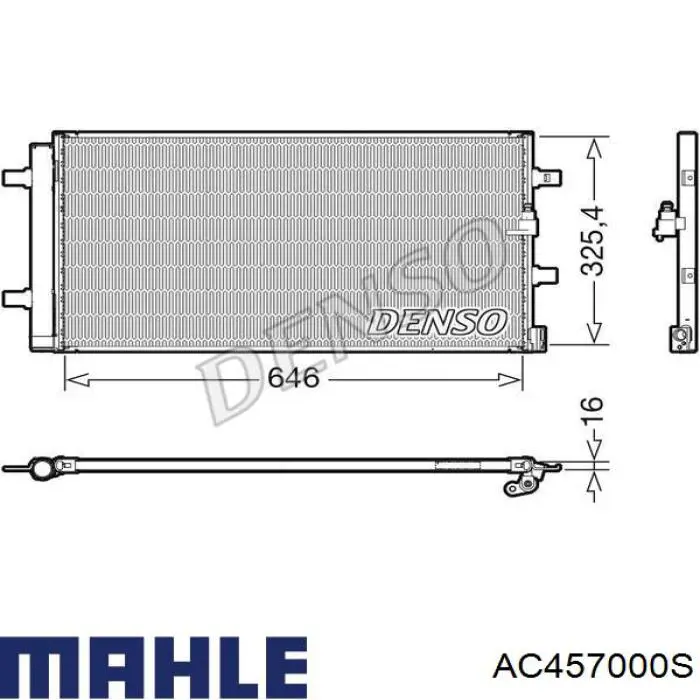 AC457000S Mahle Original condensador aire acondicionado