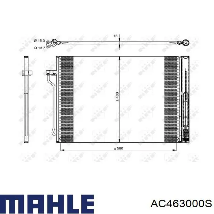 AC 463 000S Mahle Original condensador aire acondicionado