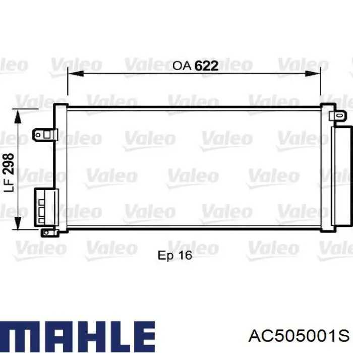 AC505001S Mahle Original condensador aire acondicionado