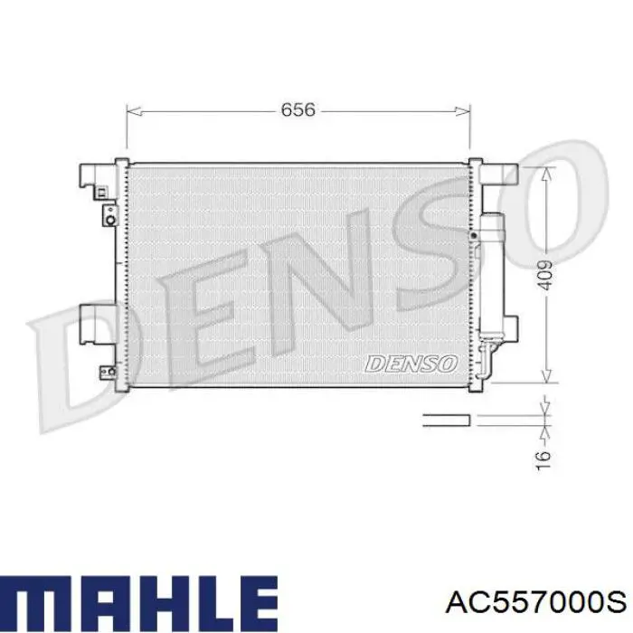 AC 557 000S Mahle Original condensador aire acondicionado