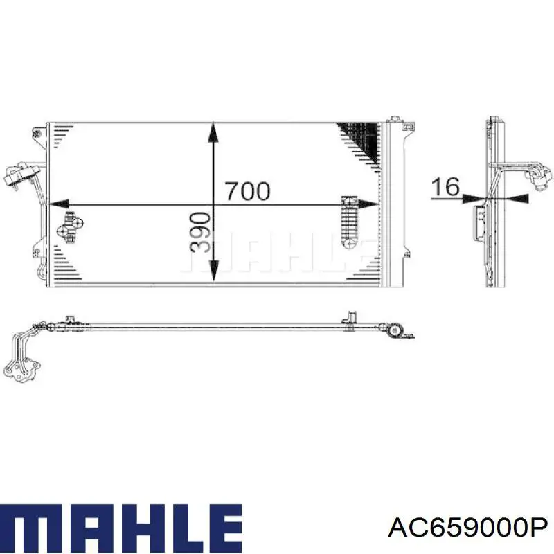 AC659000P Mahle Original condensador aire acondicionado