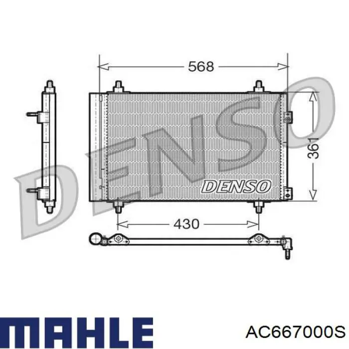 AC 667 000S Mahle Original condensador aire acondicionado