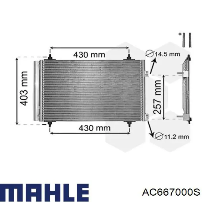 Condensador Mahle Original AC667000S