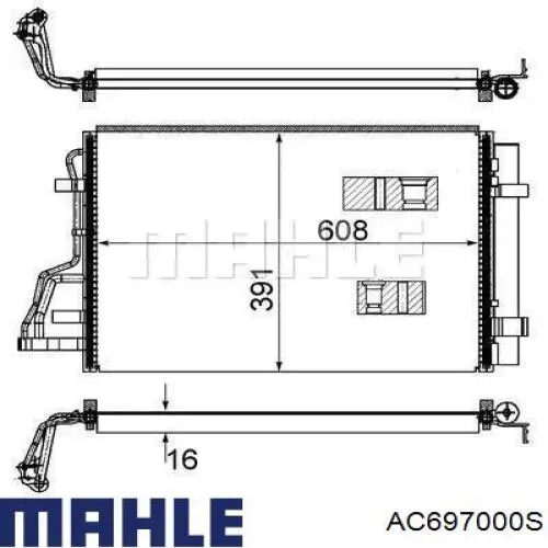 AC 697 000S Mahle Original condensador aire acondicionado