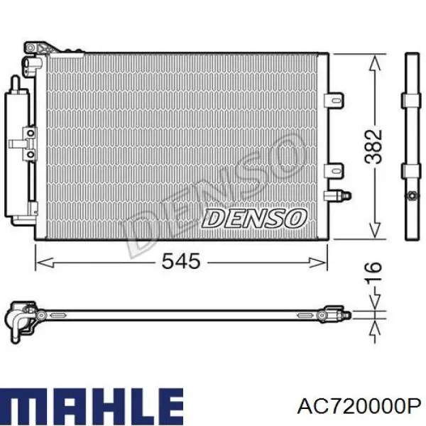 AC720000P Mahle Original condensador aire acondicionado