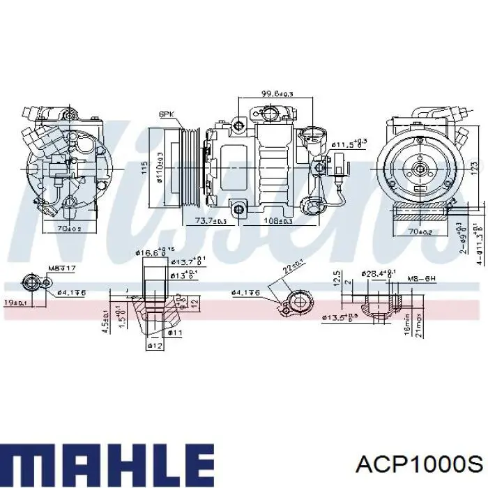 ACP1000S Mahle Original Compresor climatizador