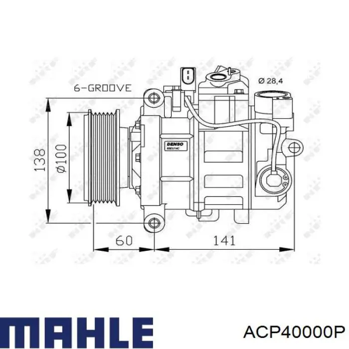 ACP 40 000P Mahle Original compresor de aire acondicionado