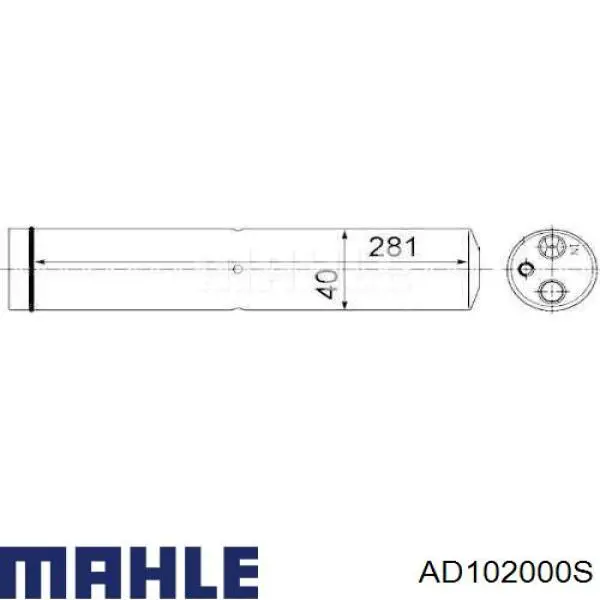 AD 102 000S Mahle Original receptor-secador del aire acondicionado