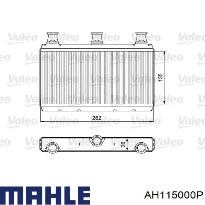 AH115000P Mahle Original radiador de calefacción