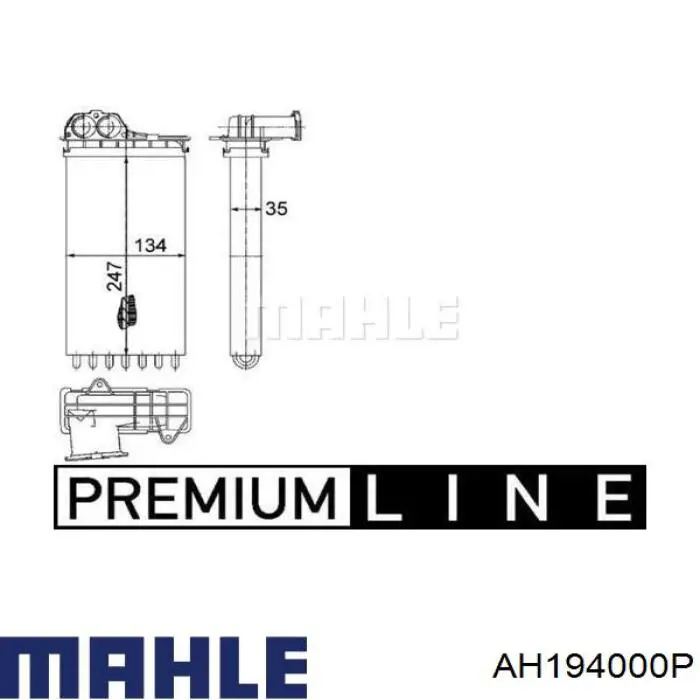 AH 194 000P Mahle Original radiador de calefacción