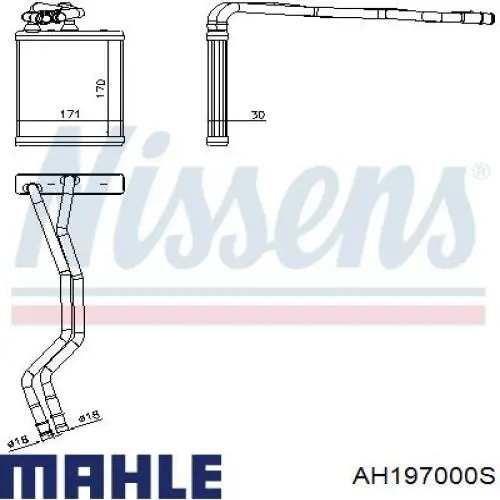 Comprar AH197000S Mahle Original Radiador calefacción