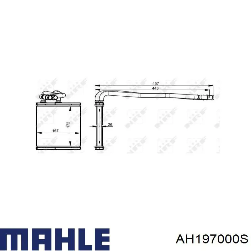 Radiador de calefacción Mahle Original AH197000S precio, desde 62,44 EUR