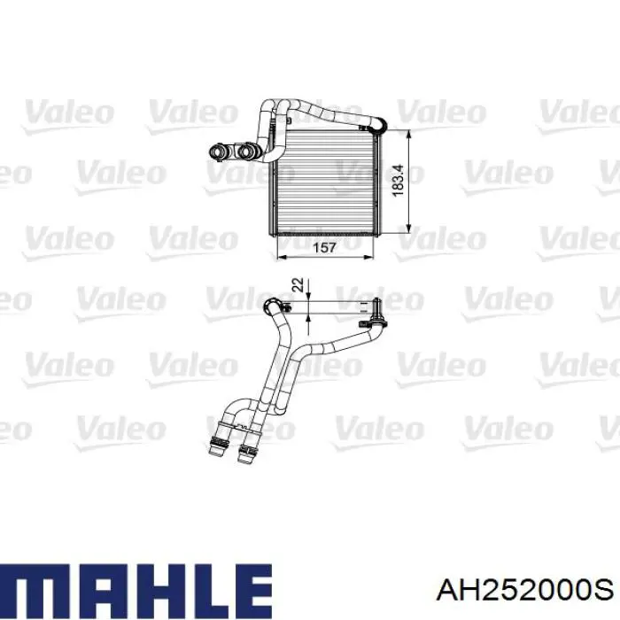 AH252000S Mahle Original radiador calefacción