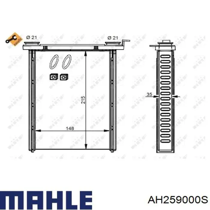 Comprar AH259000S Mahle Original Radiador calefacción
